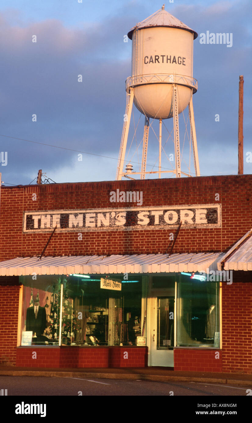 the men's store downtown Carthage MS Stock Photo Alamy