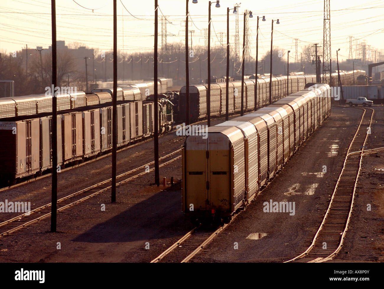 Auto-Train Yard, Detroit Stock Photo