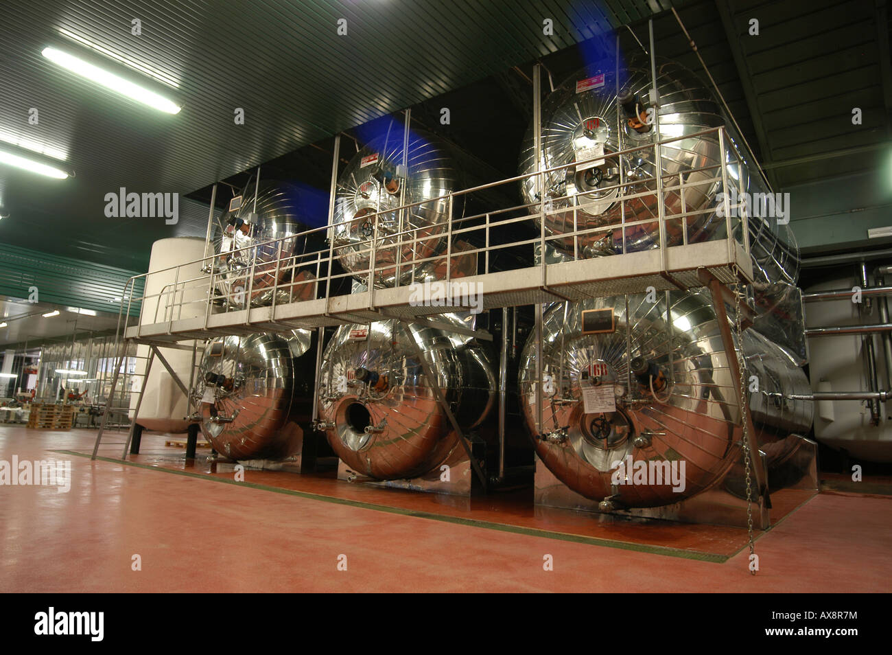 Horizontal tanks Charmat process Stock Photo - Alamy