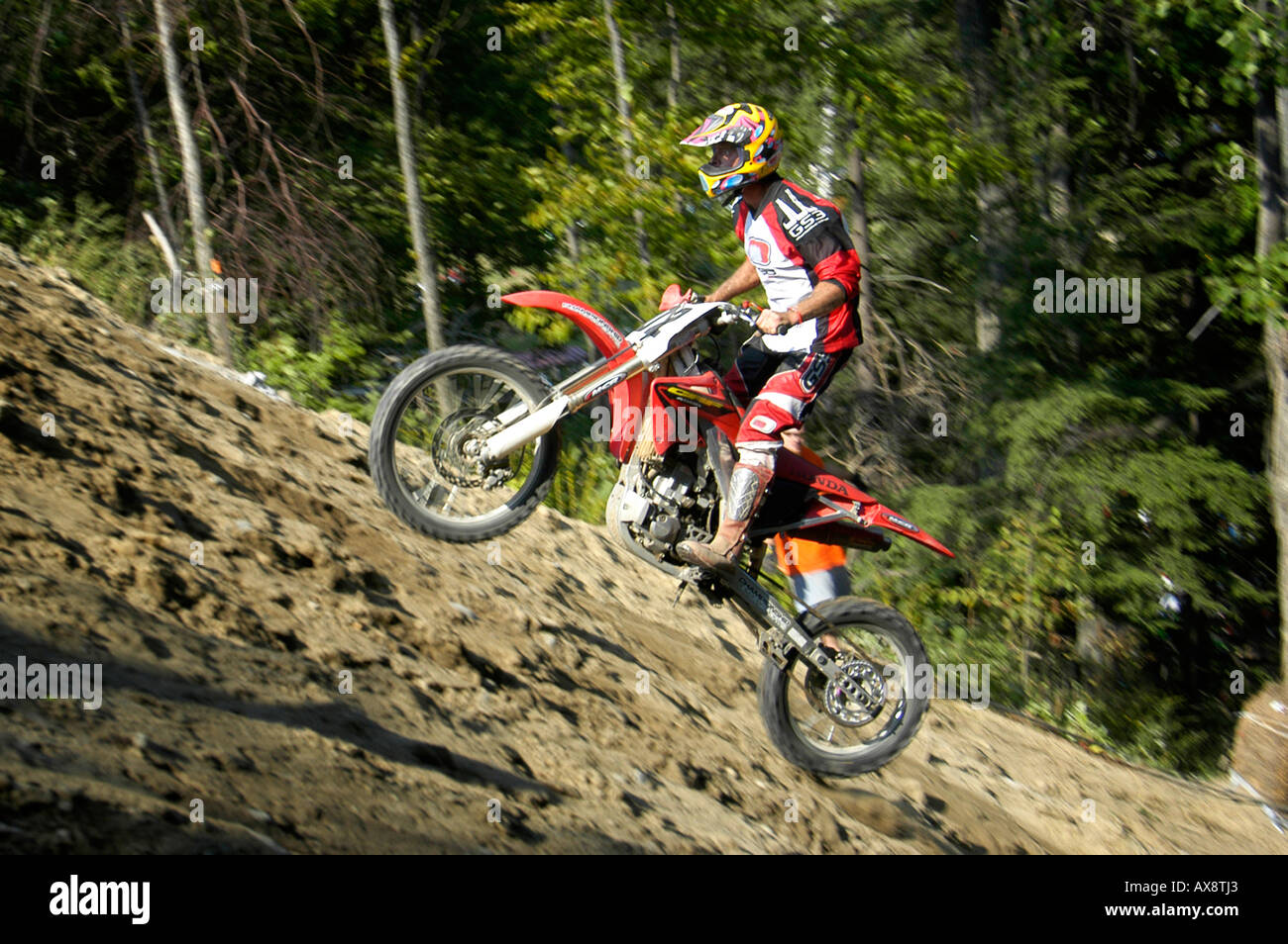 Motorcycle sports hill climb Goodells Michigan Stock Photo Alamy