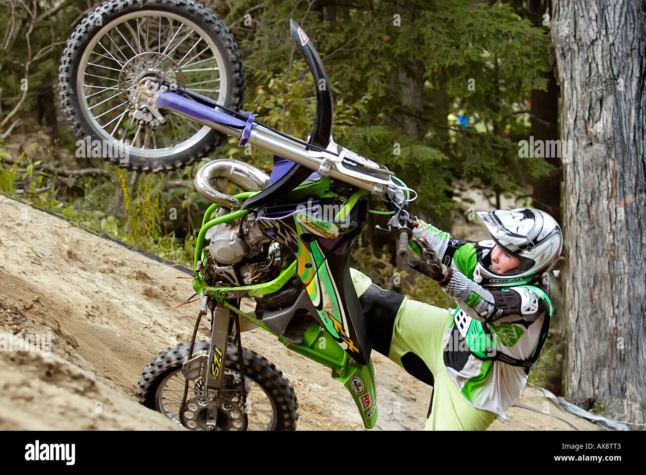 Motorcycle sports hill climb Goodells Michigan Stock Photo Alamy