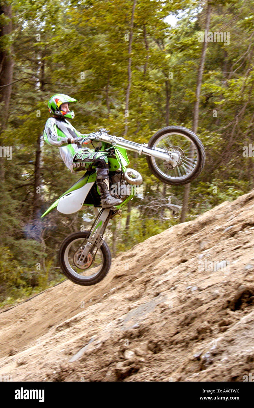 Motorcycle sports hill climb Goodells Michigan Stock Photo Alamy