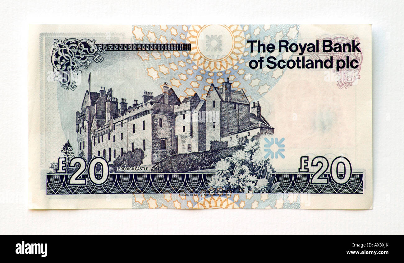 Scotland 20 Pound bank note Stock Photo