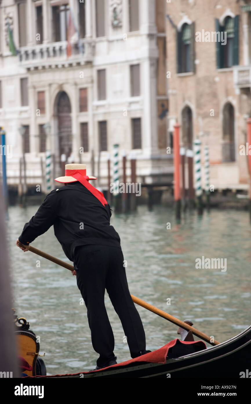 Gondola on the Grand Canal Venice Italy Stock Photo