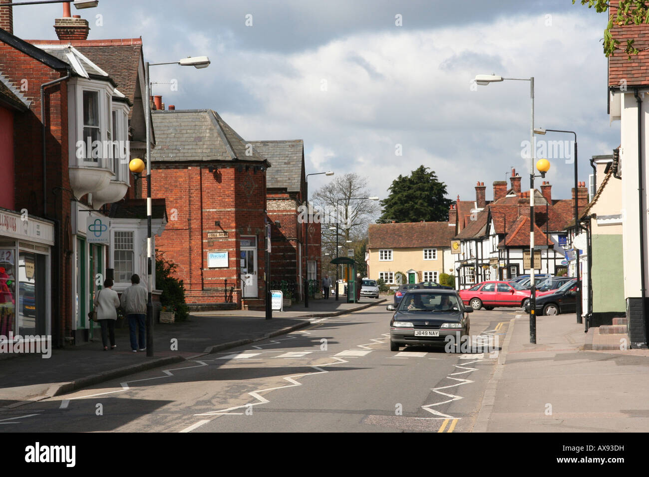 earls colne essex village high street england Stock Photo Alamy
