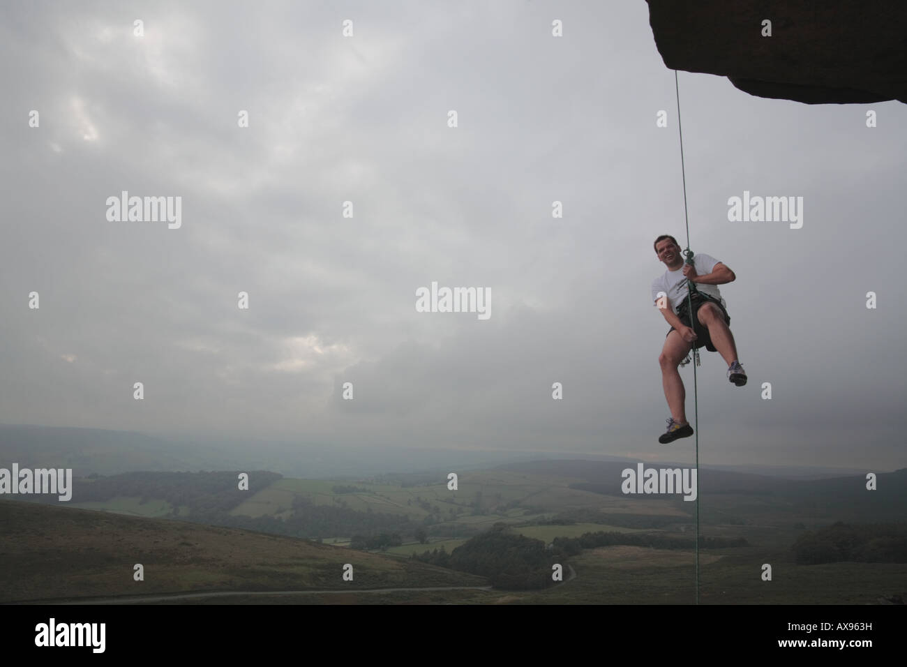 Stanage Top Rope Peak climber shirt hi-res stock photography and images - Alamy