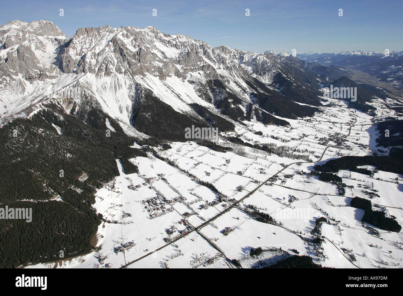 Aerial view of Filzmoos, Austria Stock Photo Alamy