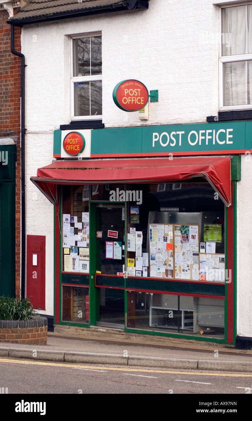 rural village post office at Woburn Sands old post box Save our post