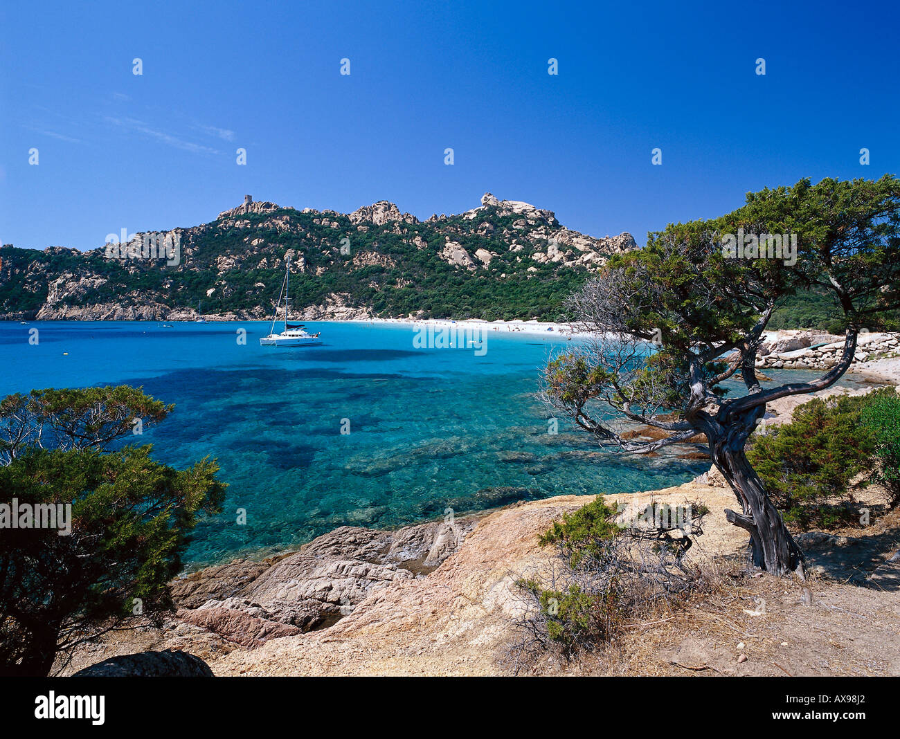 Plage De Roccapina Beach Near Sartene Corsica France