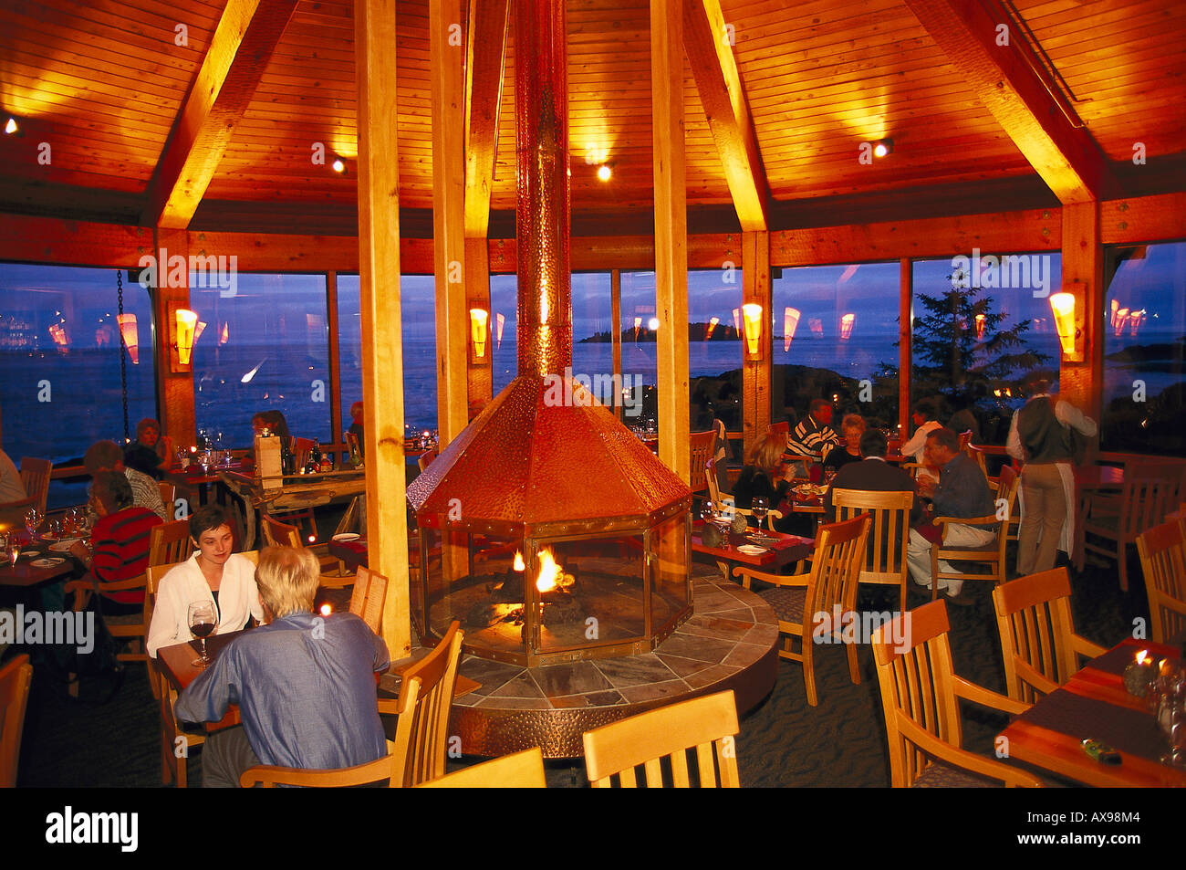 The Pointe Restaurant, near Tofino, Pacific Rim Vancouver Isl., Canada Stock Photo