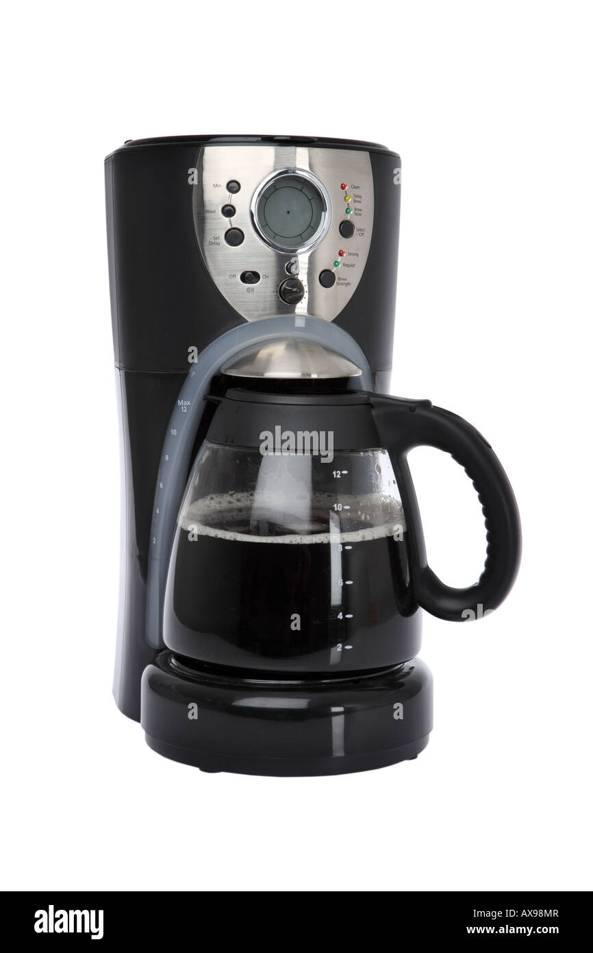 Coffee Maker cut out on white background Stock Photo