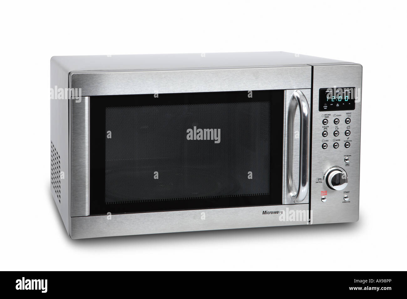 Microwave Oven cut out on white background Stock Photo