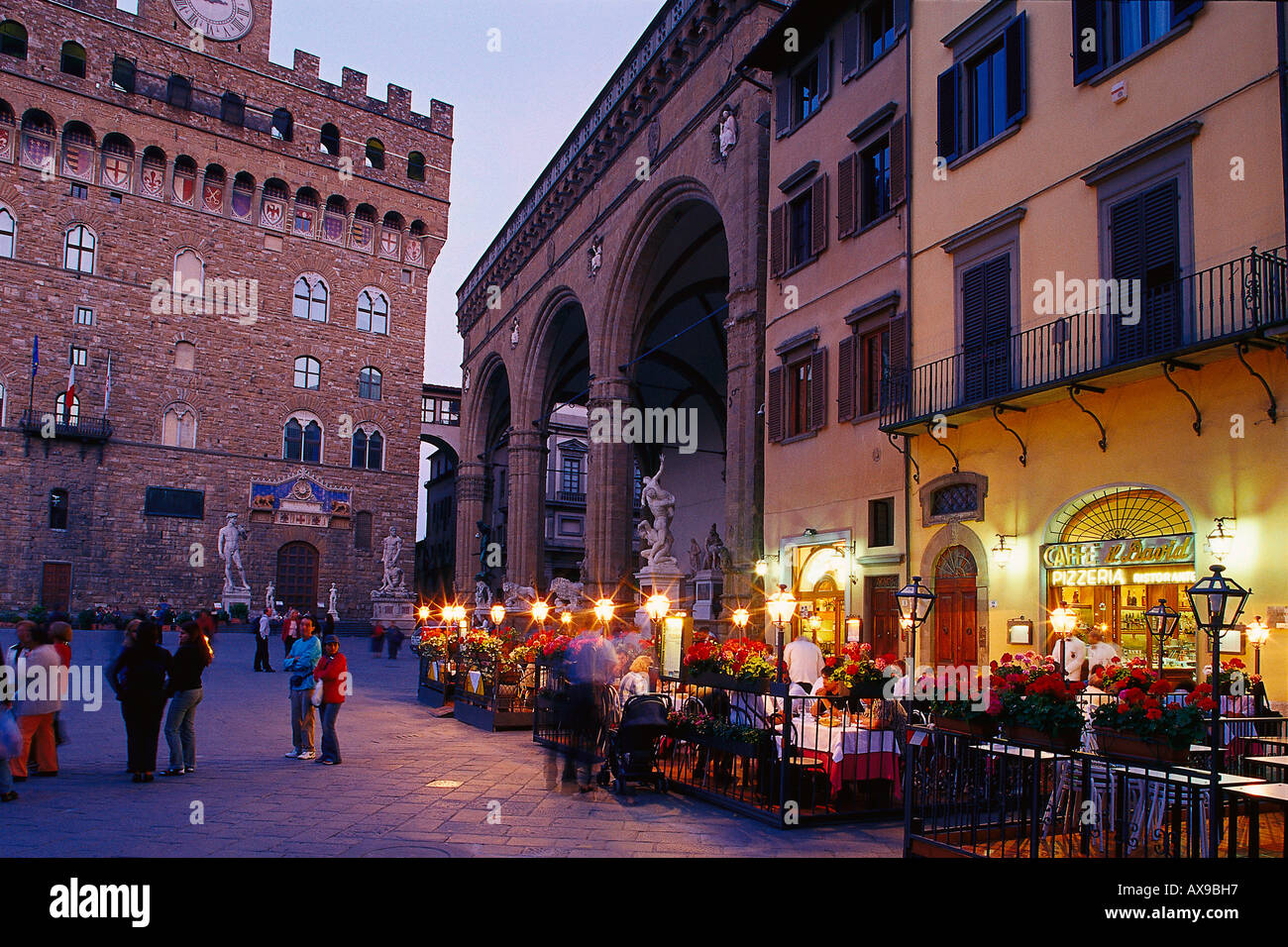 Palazzo Vecchio, Piazza della Signoria, Florence Tuscany, Italy Stock Photo