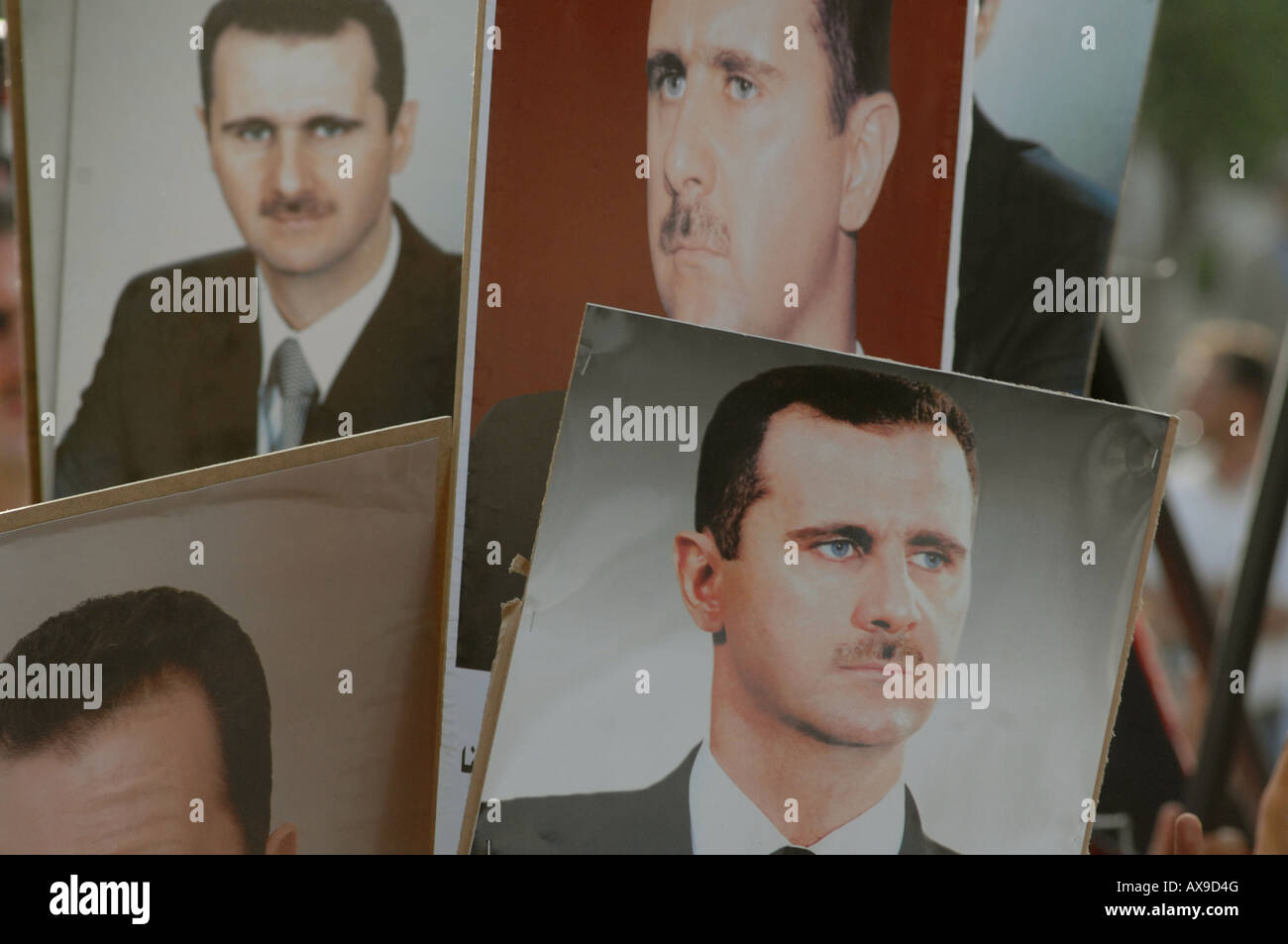 Support for President Bashar Al Assad Damascus Syria Stock Photo