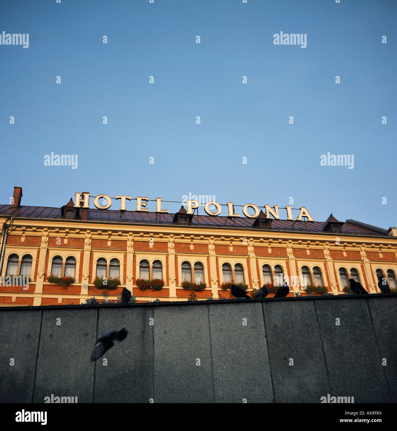 The -Polonia- Hotel in the centre of Cracow, Poland Stock Photo