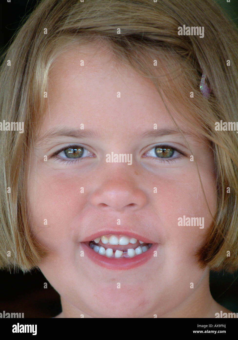 girl (aged 5) portrait Stock Photo