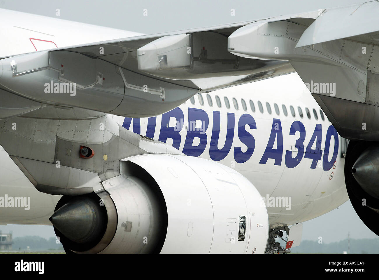 Airbus A340 at the International Aerospace Exhibition in Berlin, Germany Stock Photo