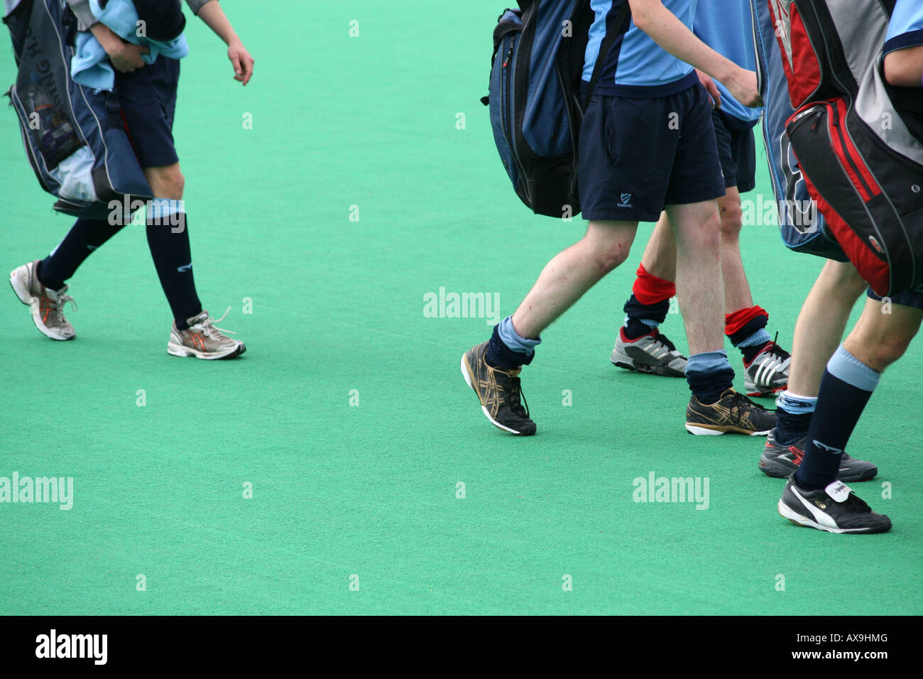 Walking off the Pitch after Winning the Hockey Game, England