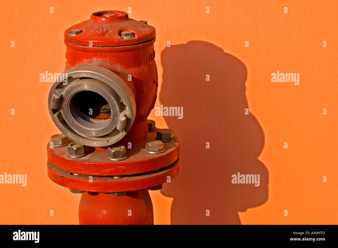 red fire hydrant for fire prevention and immediate reaction to fire