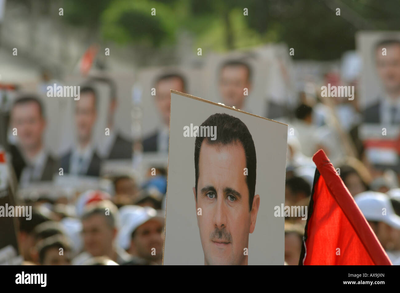 Support for President  Bashar Al Assad Damascus Syria Stock Photo
