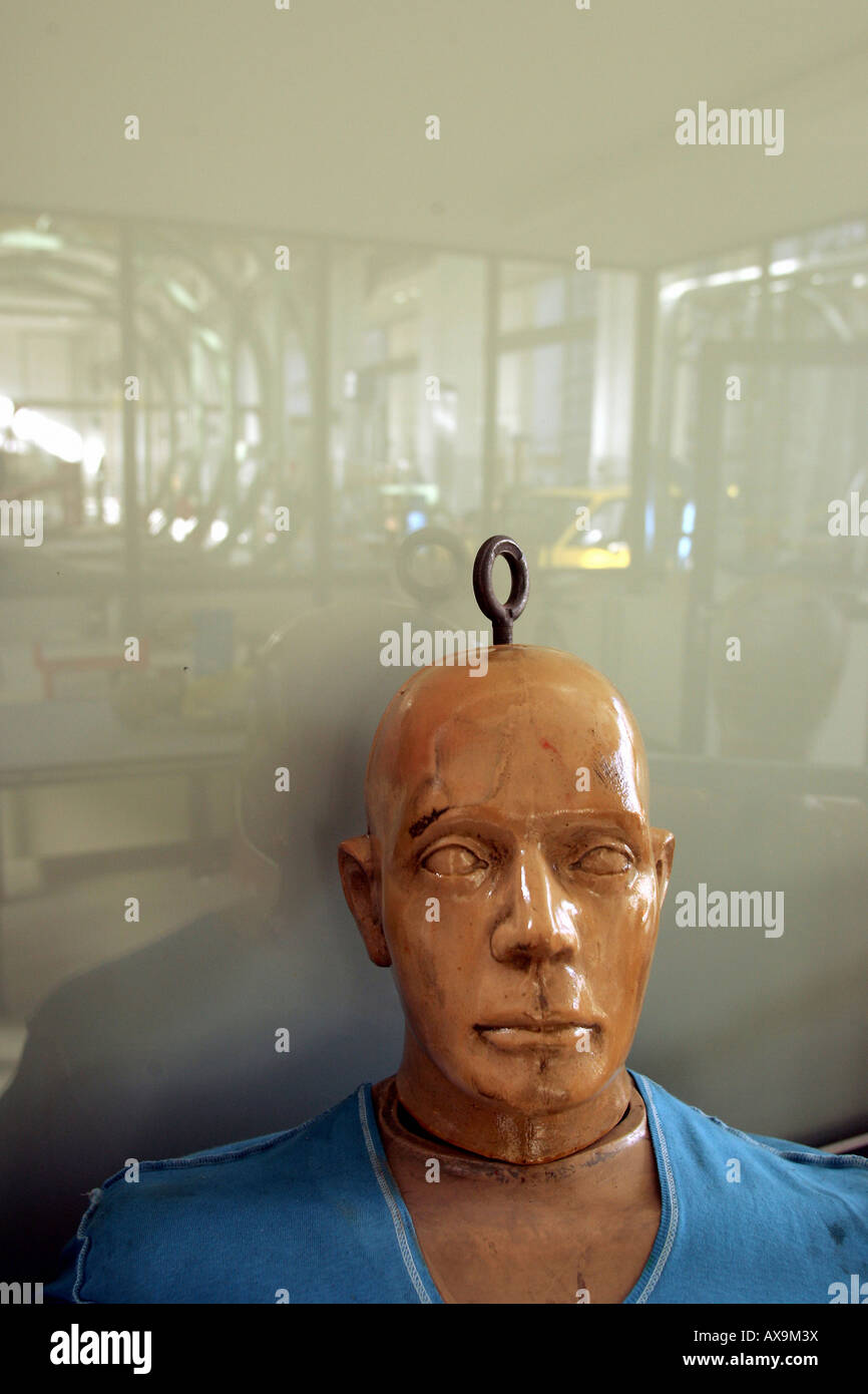 Head of a crash test dummy Stock Photo