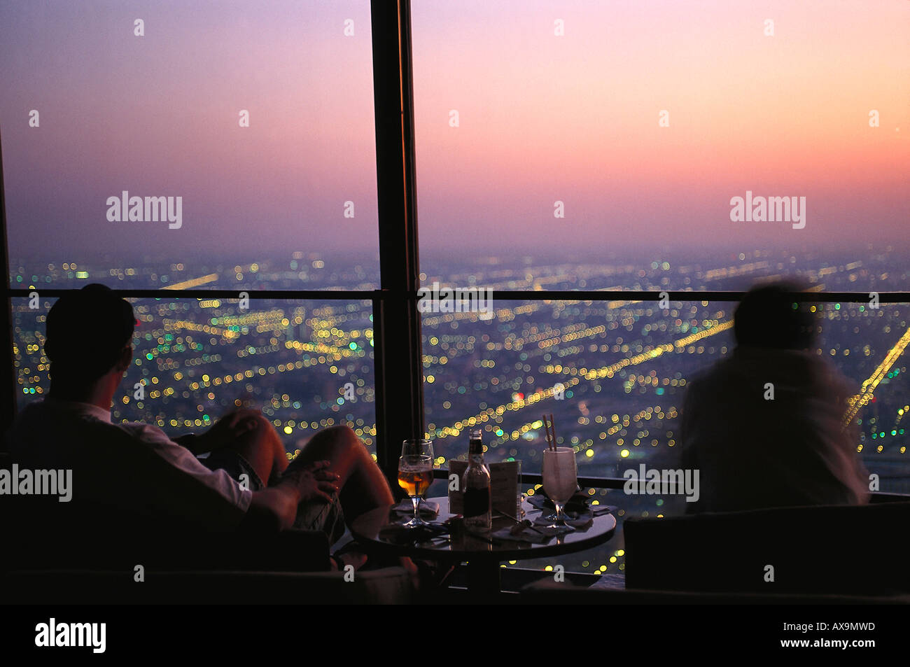 Cityscape View from John Hancock Center, Chicago, Illinois USA Stock