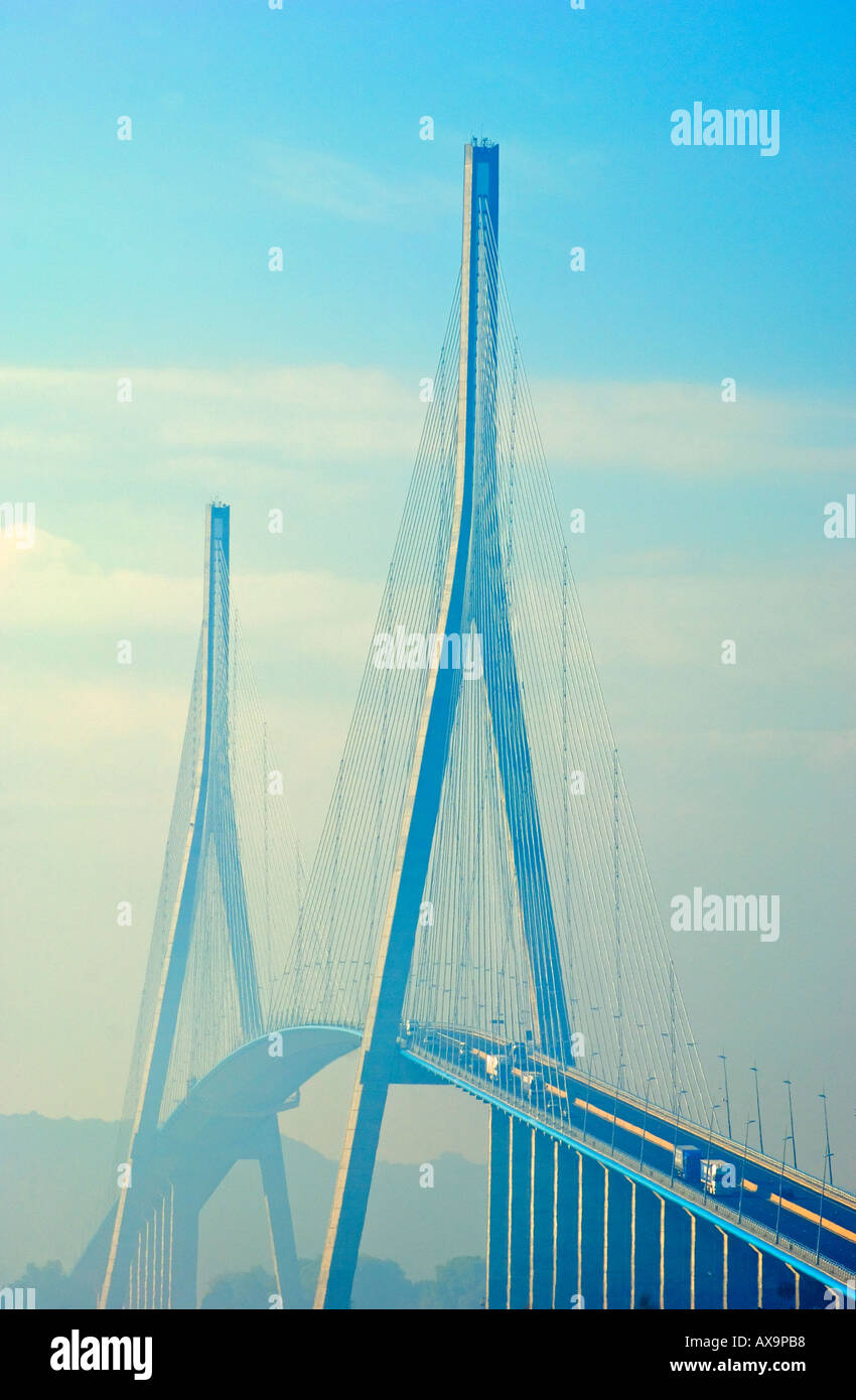 Pont de Normandie Normandy bridge near Honfleur France Stock Photo Alamy