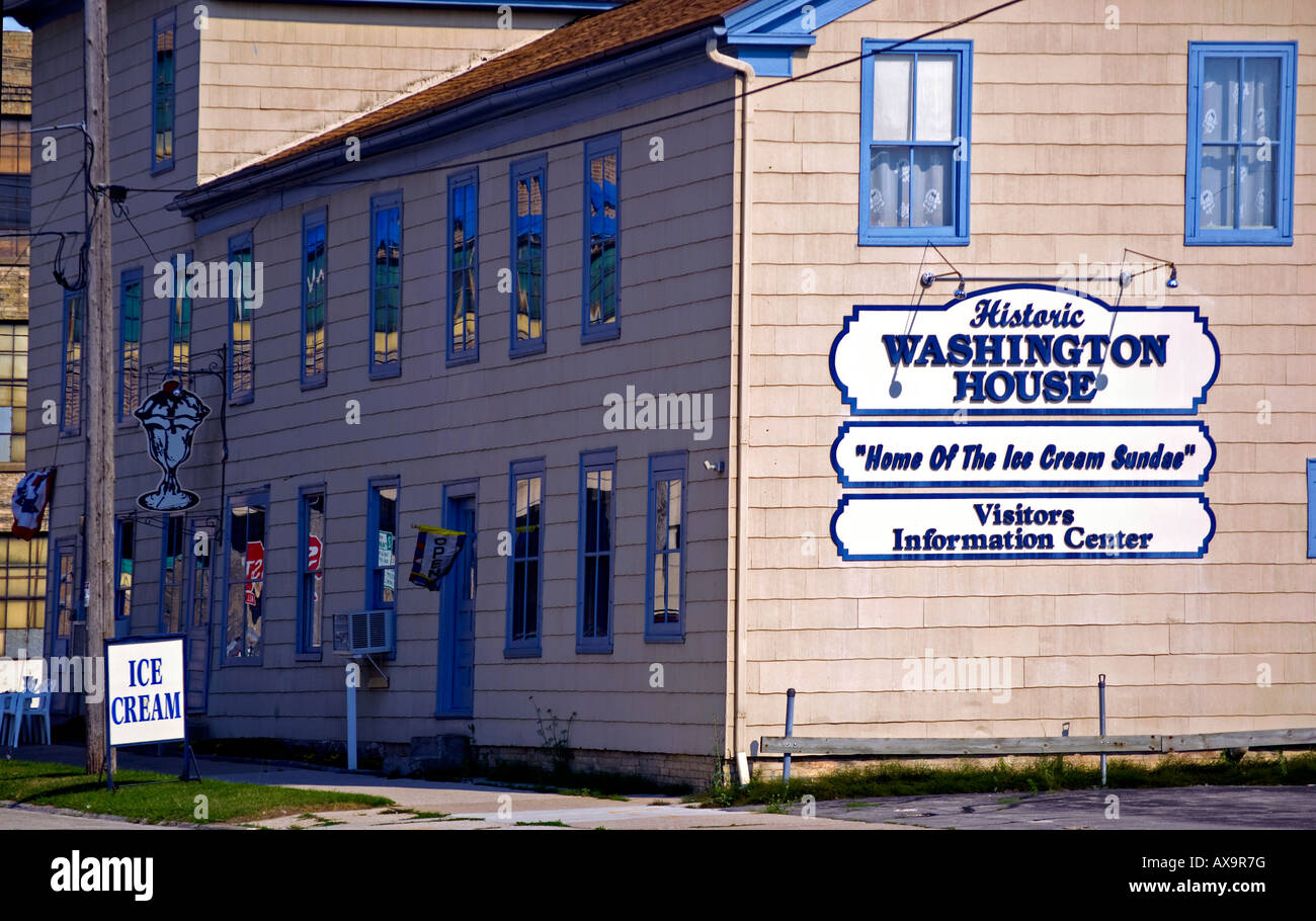 Washington House in Two Rivers Wisconsin is a museum, ice cream parlor