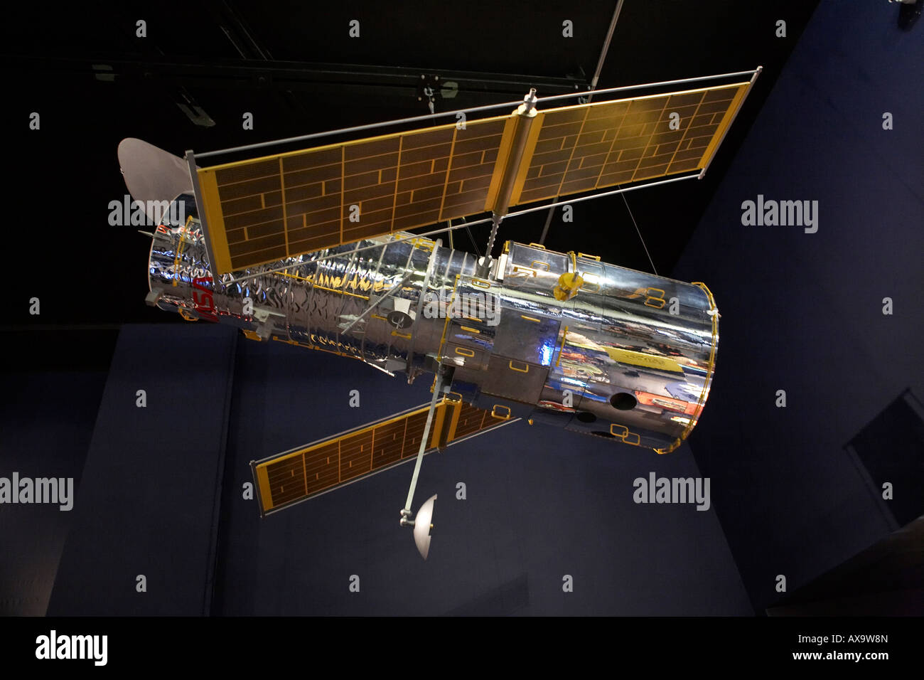 The Hubble Telescope, seen here in the Science Museum, London. Stock Photo