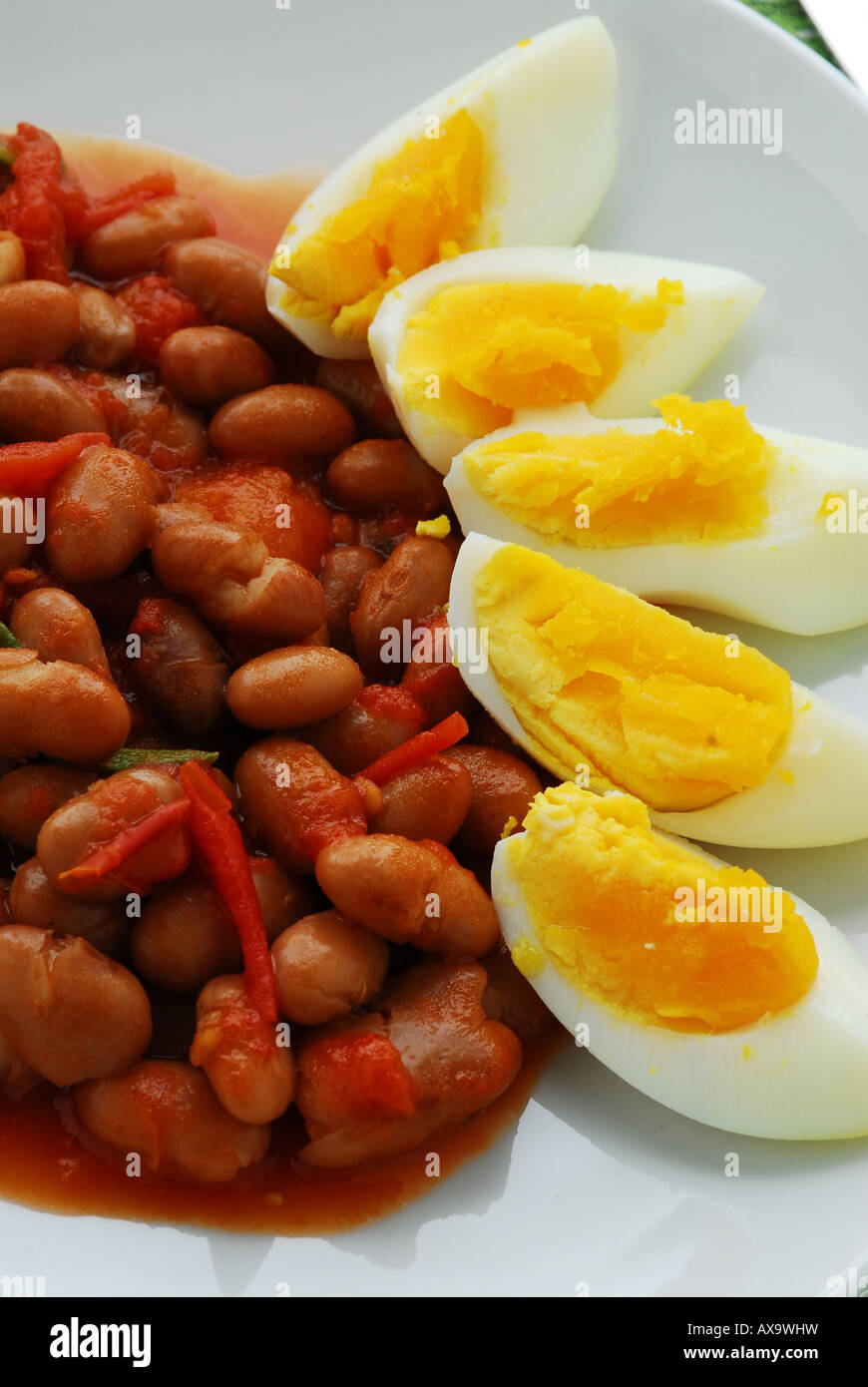 Beans with hard boiled eggs Fagioli all uccelletto Lombardia