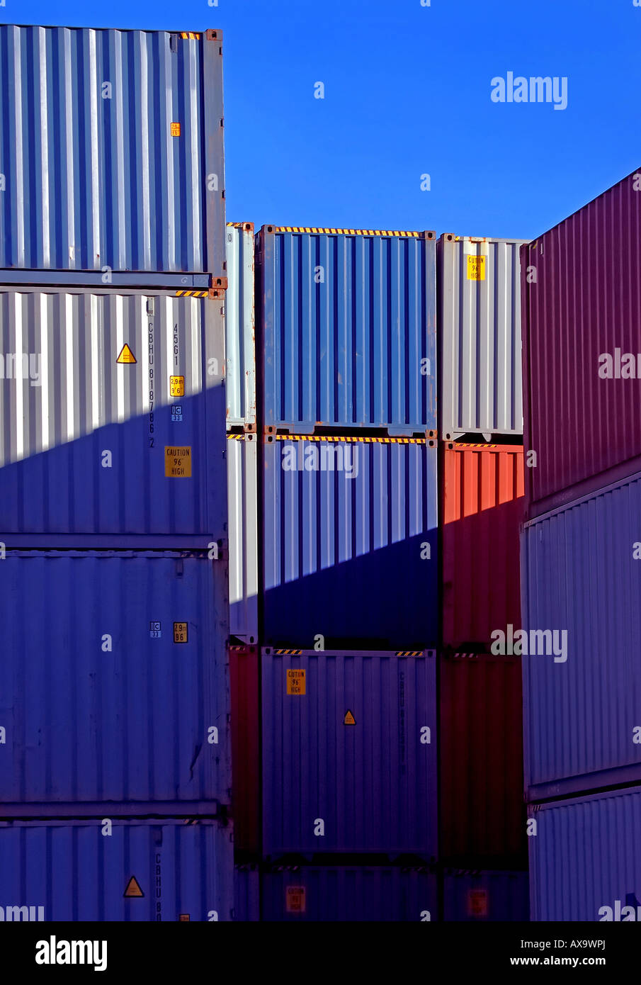 Shipping Container Yard Stock Photo Alamy