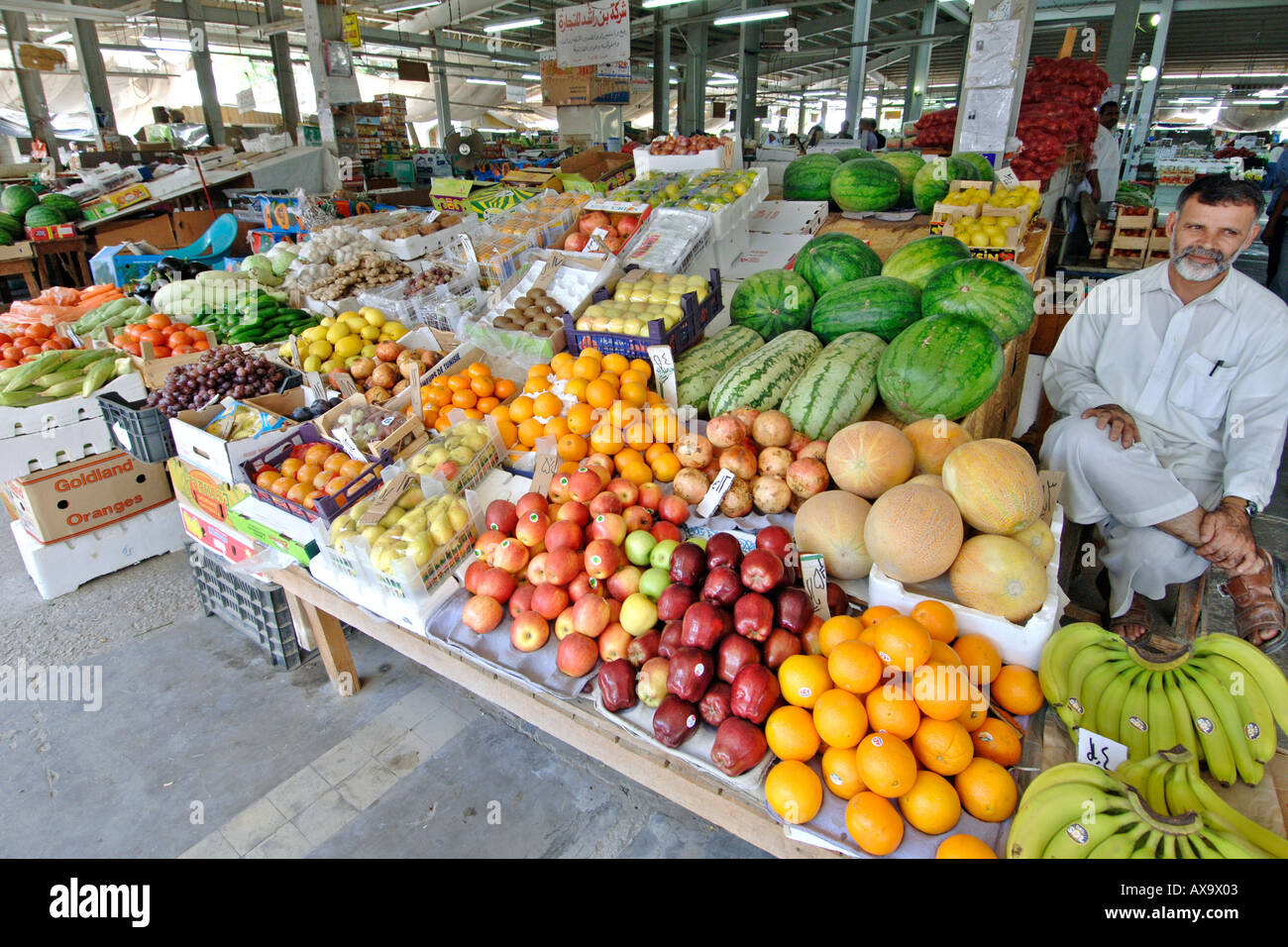 The fresh produce market in Doha, Qatar Stock Photo Alamy