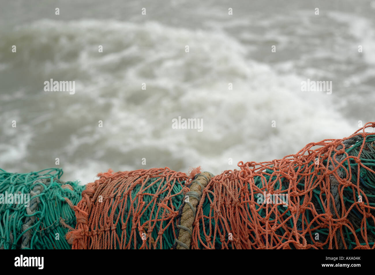 Fishing nets Folkestone harbour Kent England UK Stock Photo Alamy