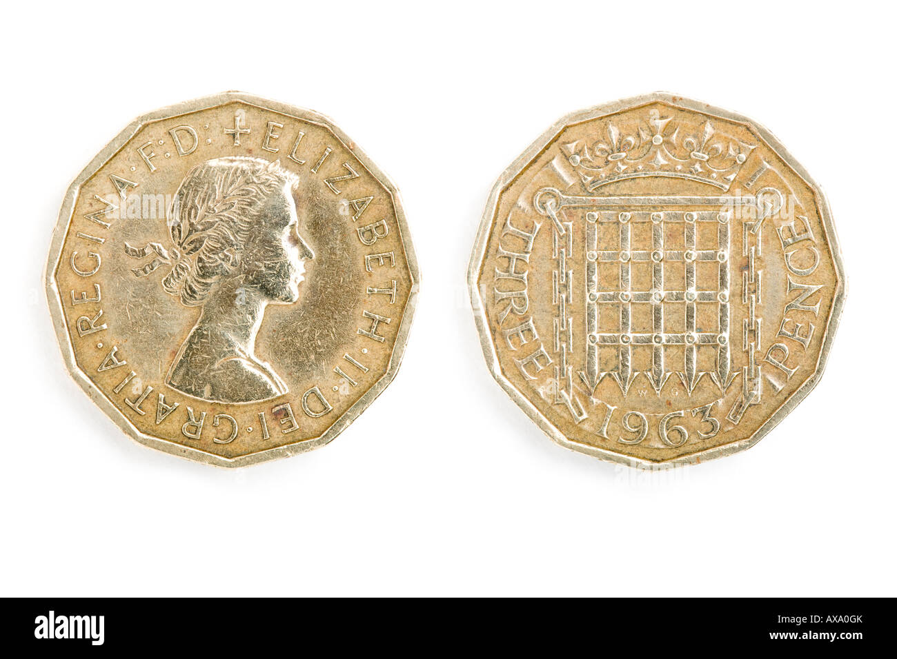 British Threepence Coin (1963 Stock Photo Alamy