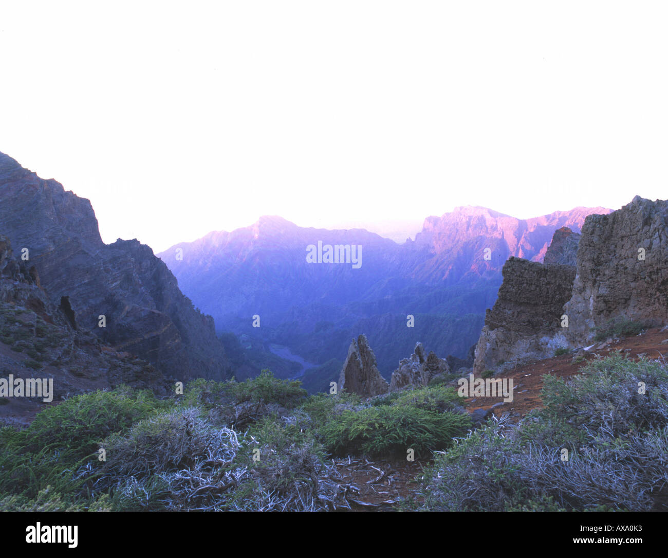 Blick vom Mirador de los Franceses, Caldera de Taburiente NP La Palma, Kanarische Inseln Stock Photo