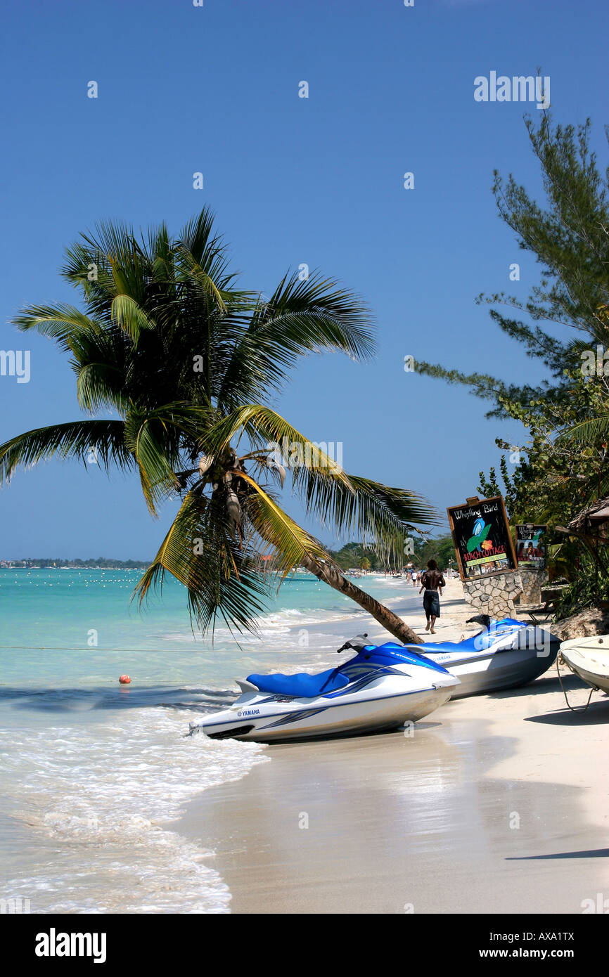 Seven Mile Beach Negril Jamaica Stock Photo Alamy
