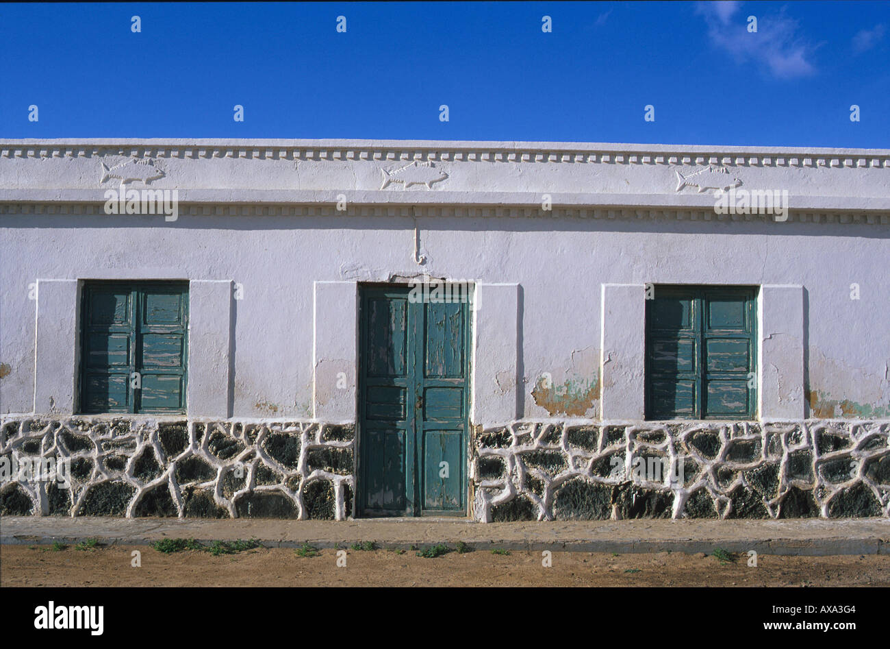 Haus eines Fischers, Caleta del Sebo, La Graciosa, Kanarische Inseln Spanien, near Lanzarote Stock Photo
