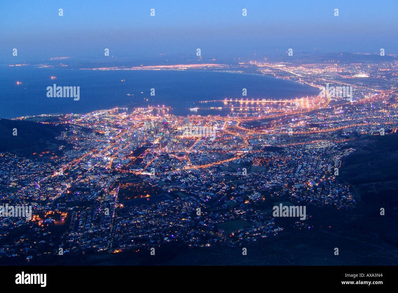 Cape Town by Night, Cape Town, South Africa, Kapstadt, Suedafrika, Afrika  Stock Photo - Alamy