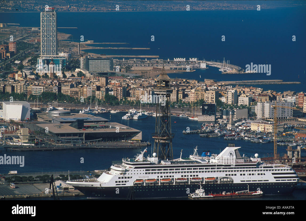Kreuzfahrschiff, Hafen, Barcelona, Katalonien Spanien, Europa Stock Photo