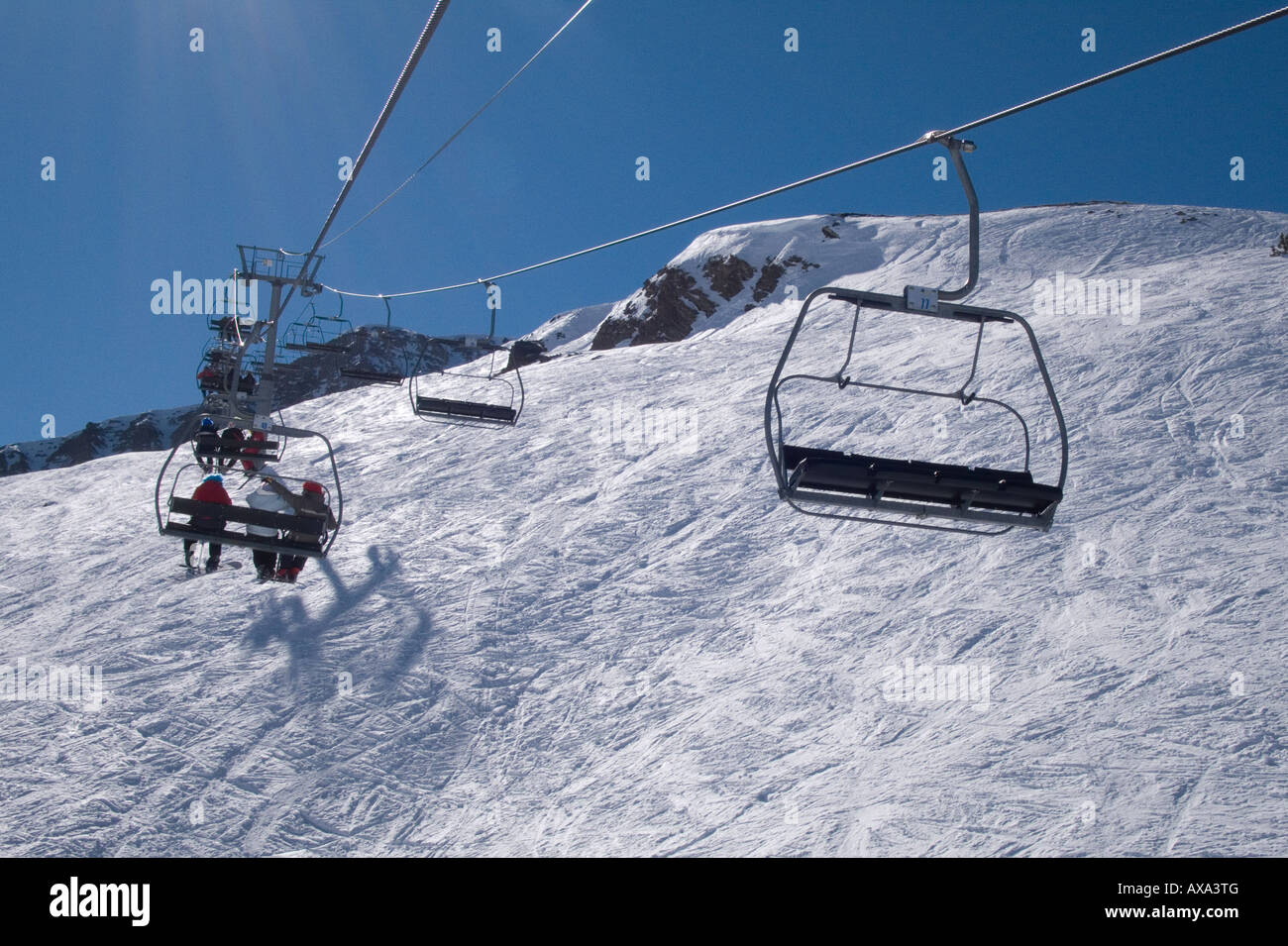 Chair lifts at Vars, France Stock Photo Alamy
