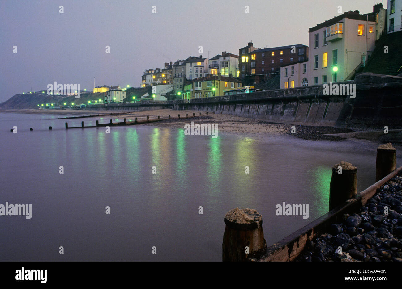 The seafront at Cromer, Norfolk at dusk Stock Photo Alamy