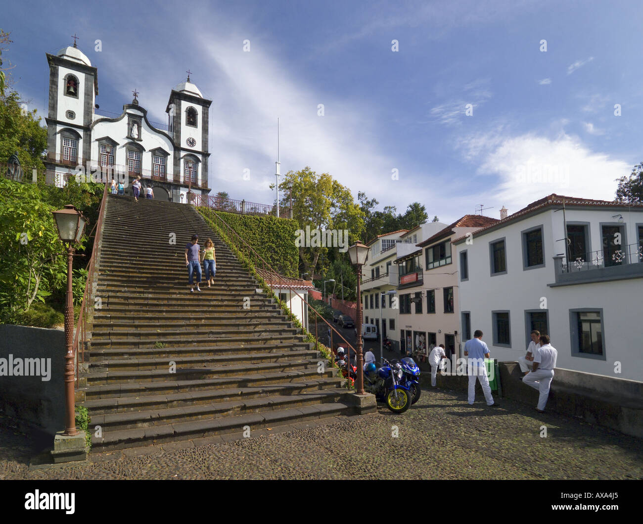 Portugal Madeira, Nossa Senhora do Monte church at Monte Stock Photo