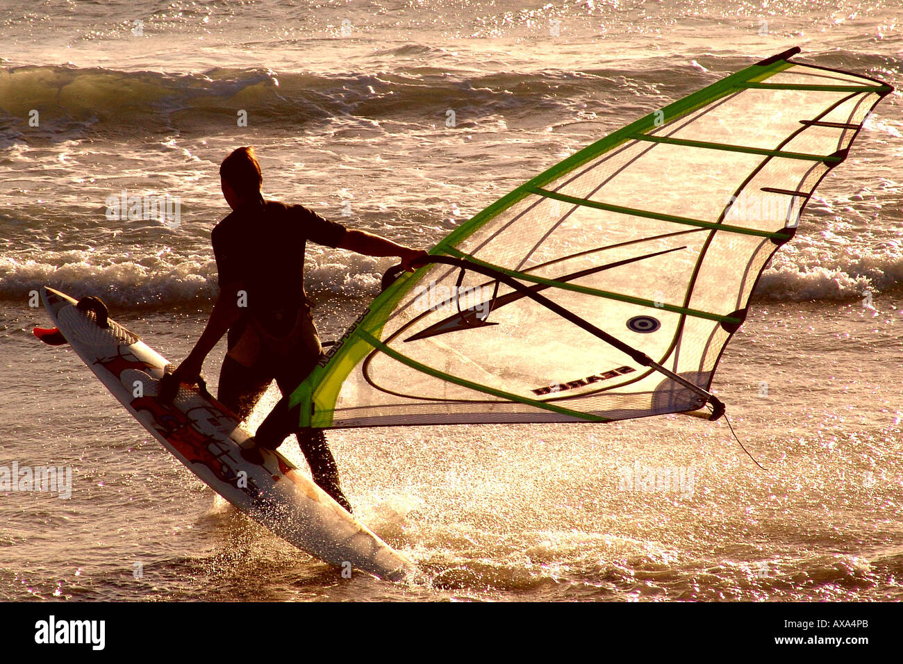 Windsurfer, Cape Town, South Africa, Kapstadt, Suedafrika, Afrika Stock Photo