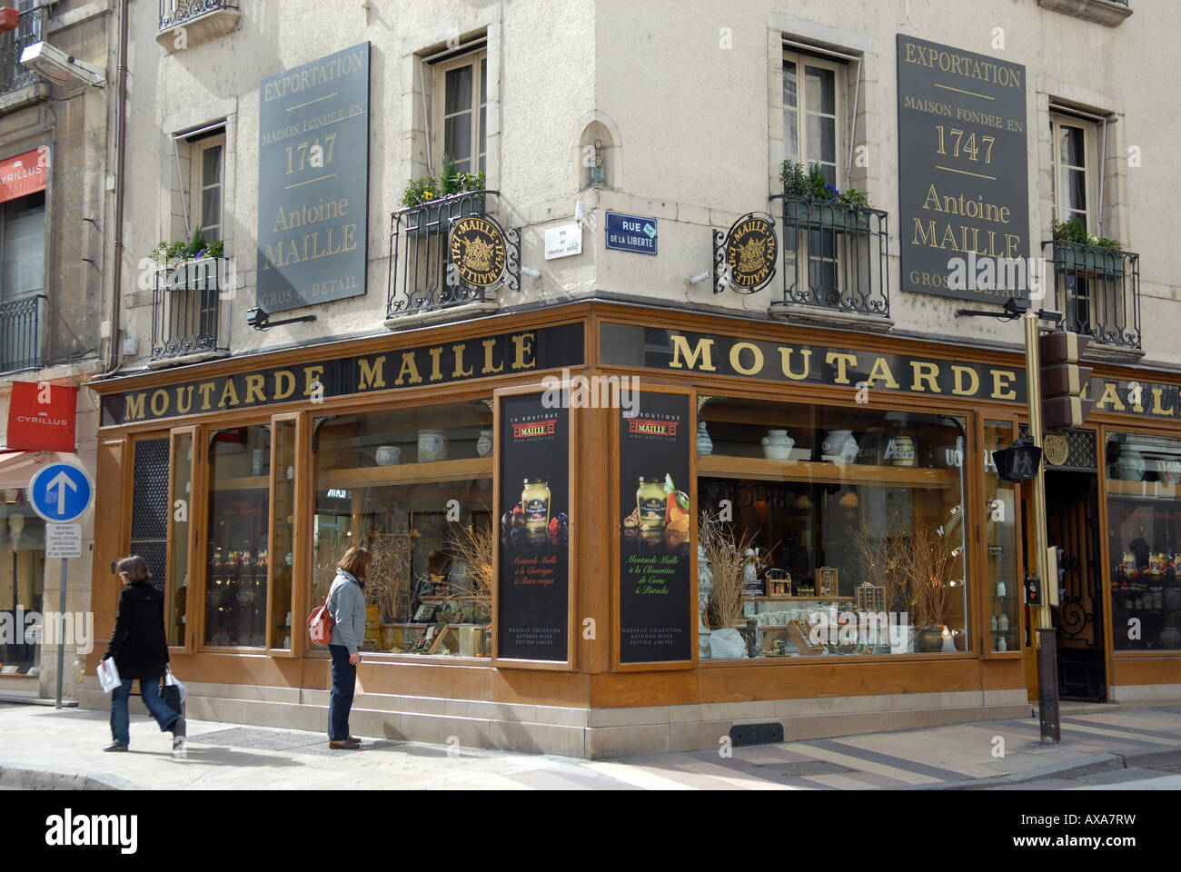 The Maille Mustard shop Dijon Burgundy France Stock Photo Alamy