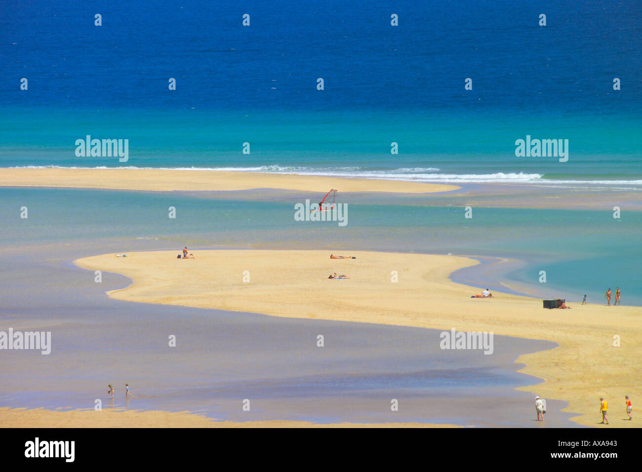 Spain Canary Islands Fuerteventura Playa de Sotavento de Jandia Stock Photo