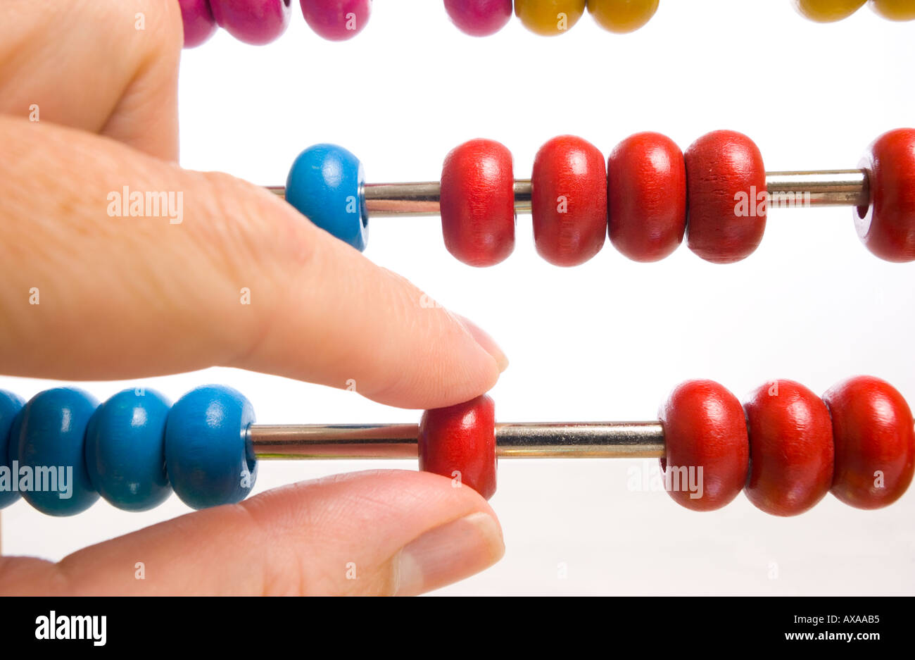 Abacus coloured counting beads maths hi-res stock photography and ...