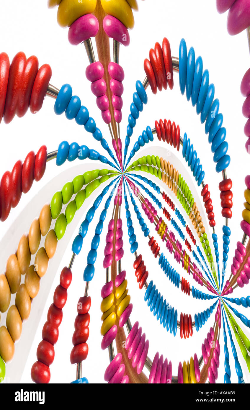 abacus with coloured counting beads Stock Photo - Alamy