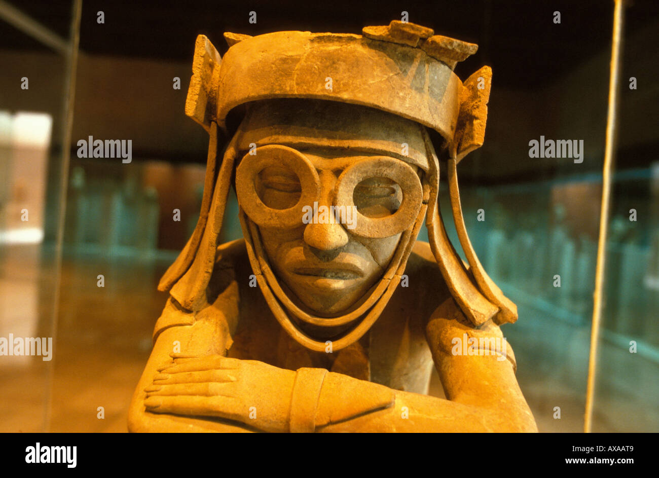 Head of a Olmecs, Museo de Antropologia, Jalapa, Veracruz Mexico Stock Photo