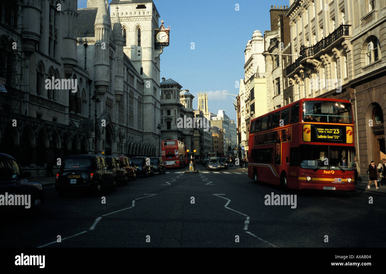 Strand Fleet Street London England Stock Photo Alamy