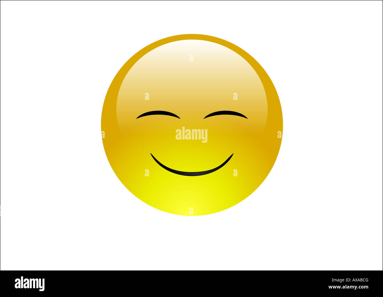 Aqua Emoticons - Smile 2 Stock Photo